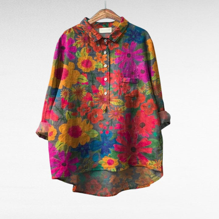 Émilie | Elegant Linen Summer Blouse — product