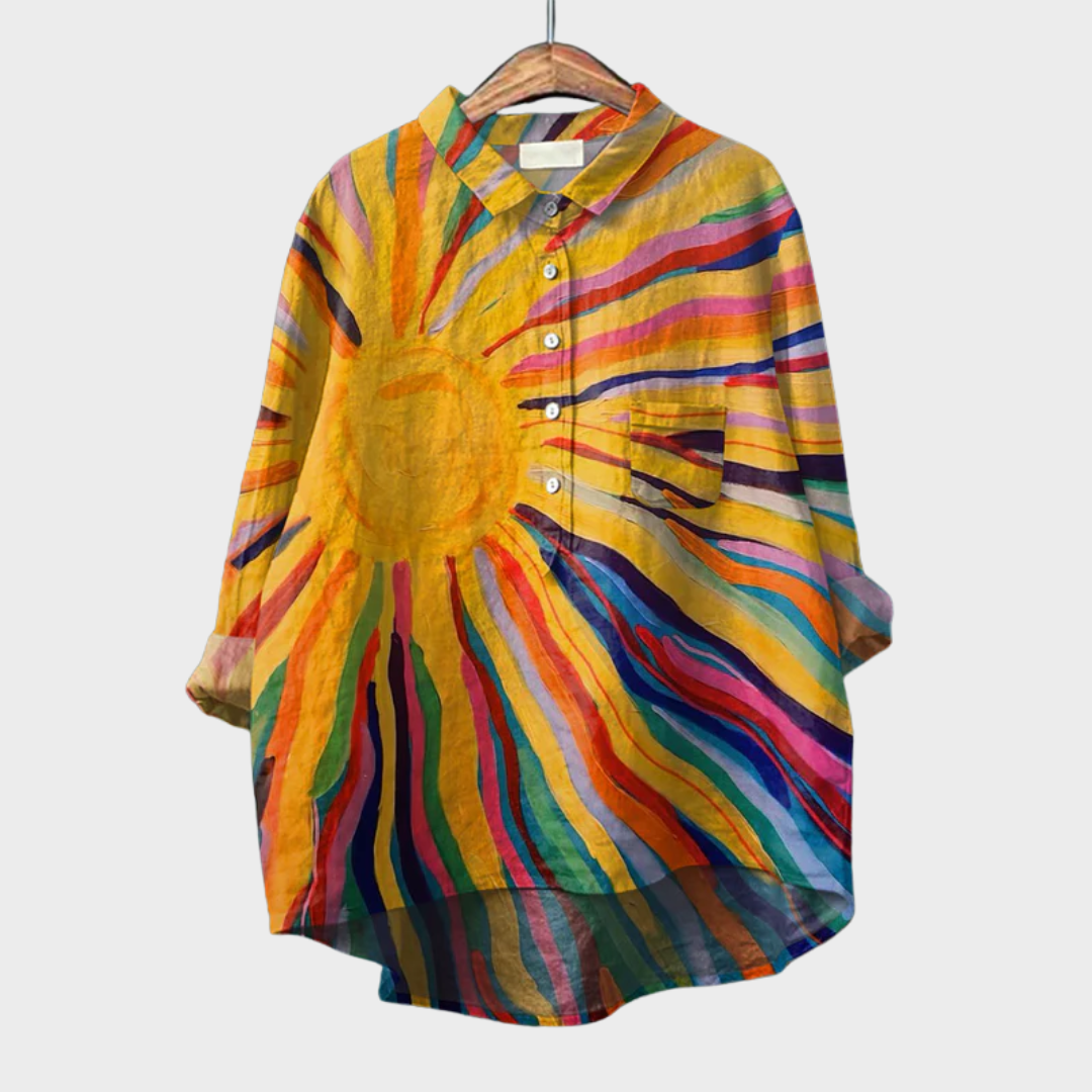 Solara | Elegant Linen Summer Blouse — product