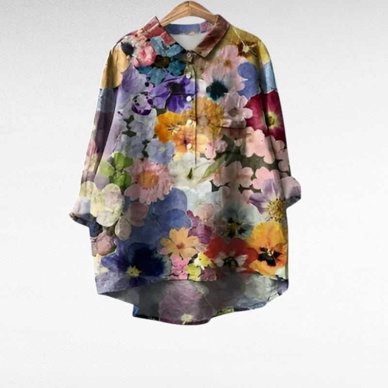 Élodie | Elegant Linen Summer Blouse — product