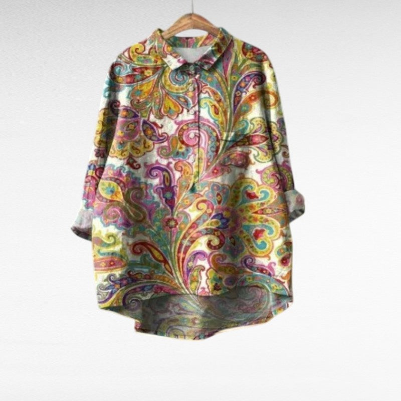 Élisa | Elegant linen summer blouse — product