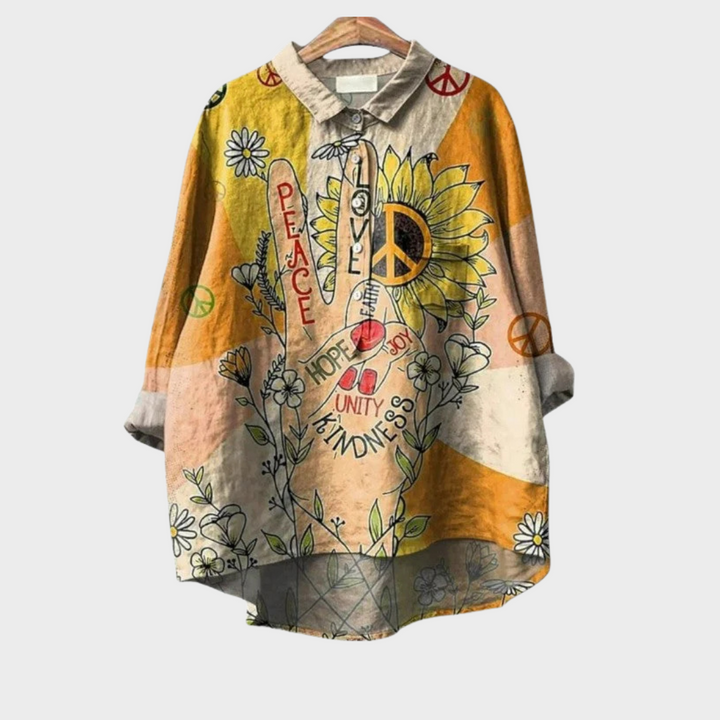 Coline | Elegant Linen Summer Blouse — product
