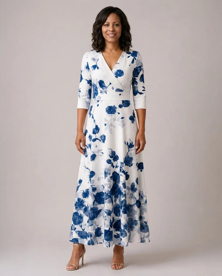 Lily | Chic Dress with Floral Print — Multicolor