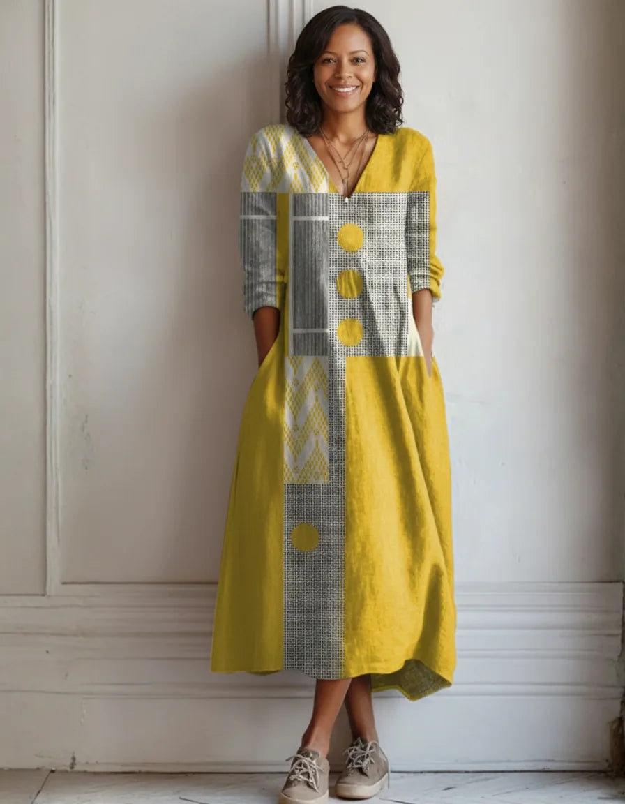 Emma | Easygoing Linen Dress — front