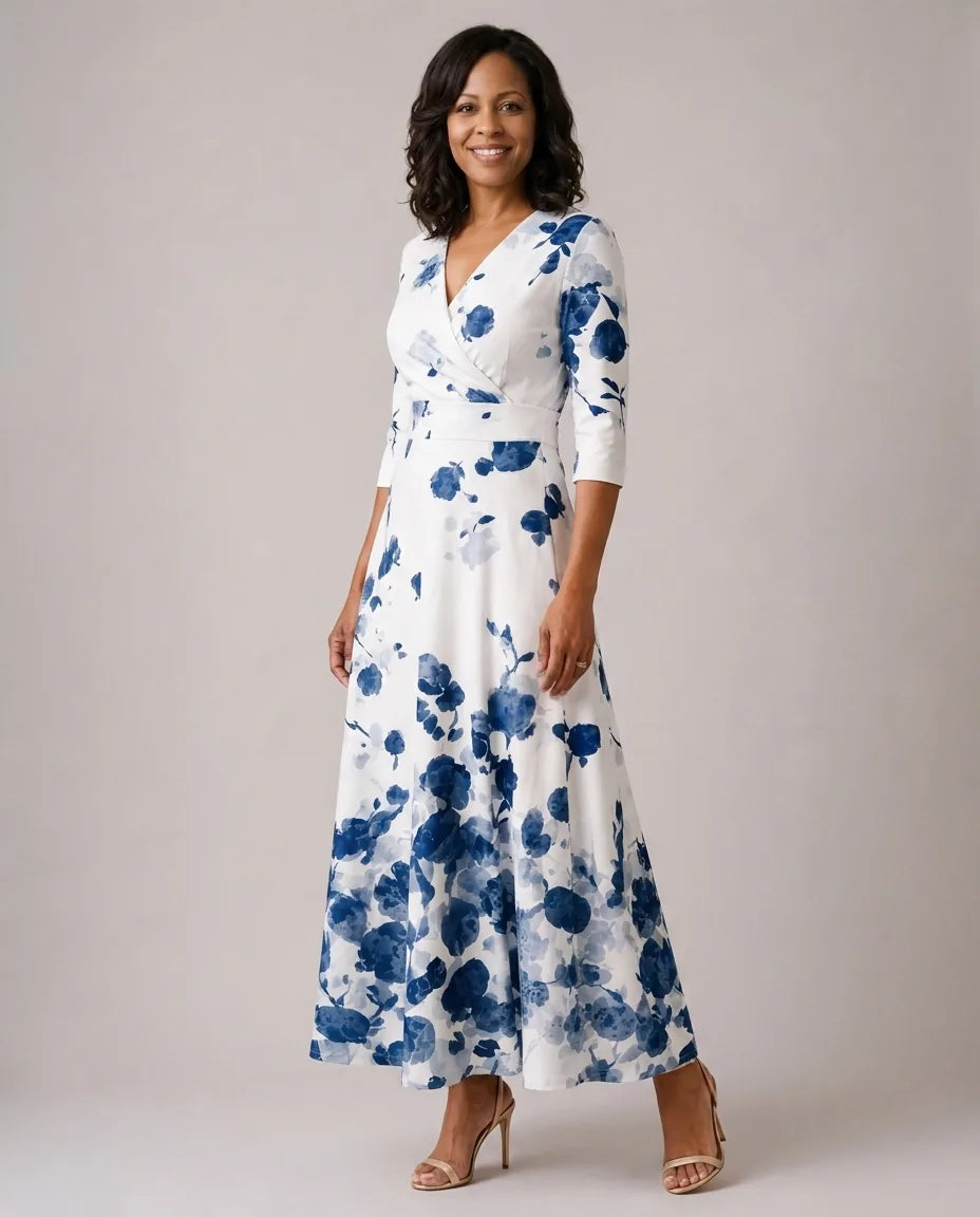 Lily | Chic Dress with Floral Print — Multicolor