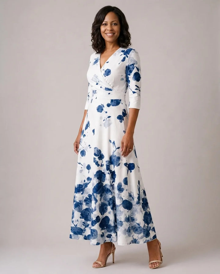 Lily | Chic Dress with Floral Print — Multicolor