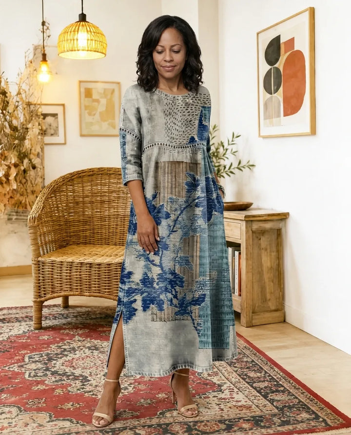 Josefa | Floral Printed Dress — S2_threequarter