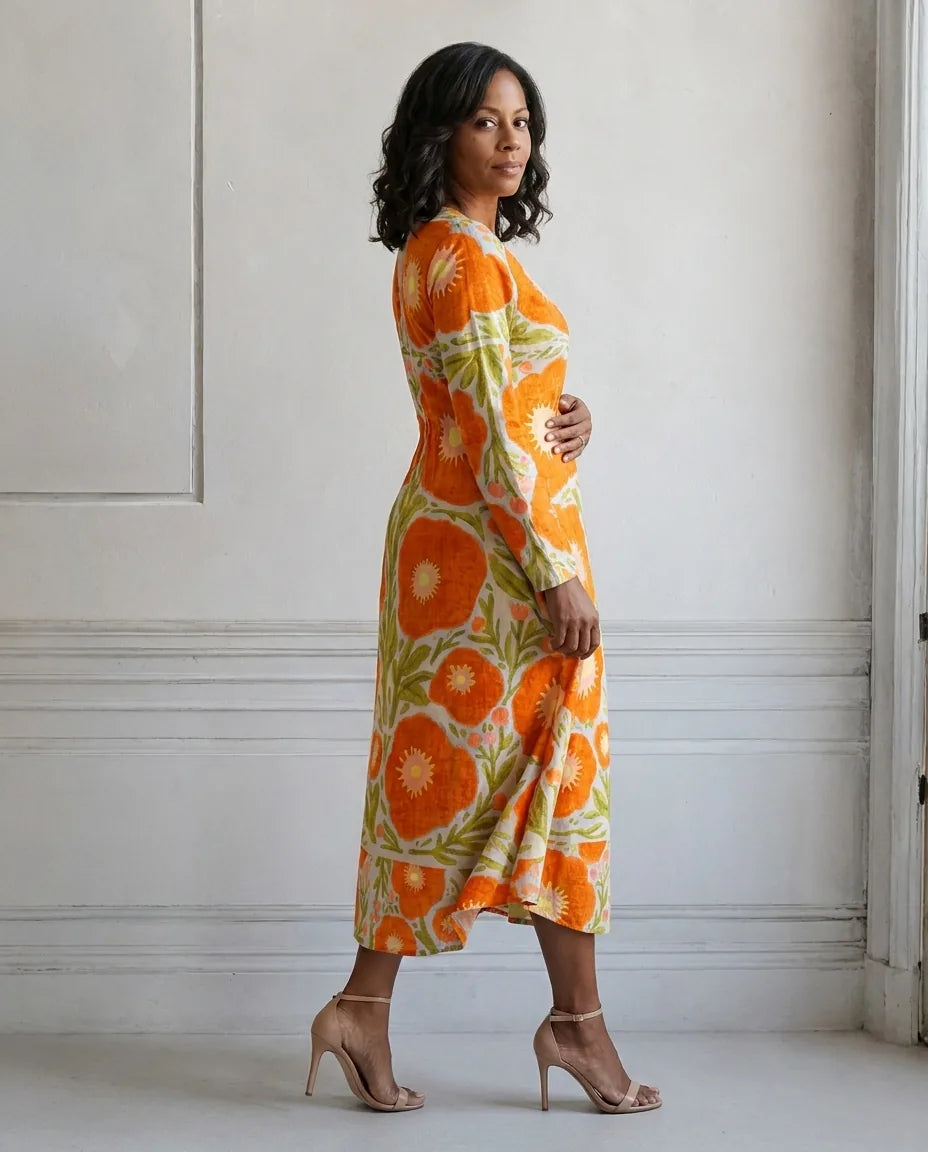 Claire | Enchanted Floral Dress — S2_threequarter