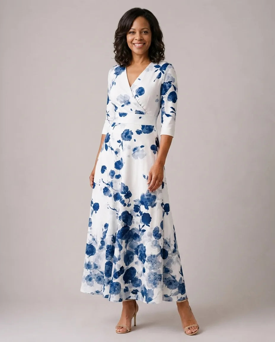 Lily | Chic Dress with Floral Print — Multicolor