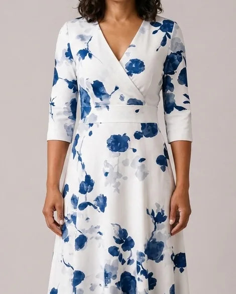 Lily | Chic Dress with Floral Print — Multicolor