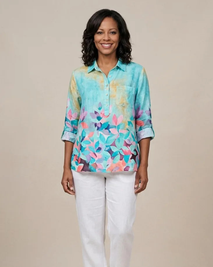 Aurore | Elegant Linen Summer Blouse