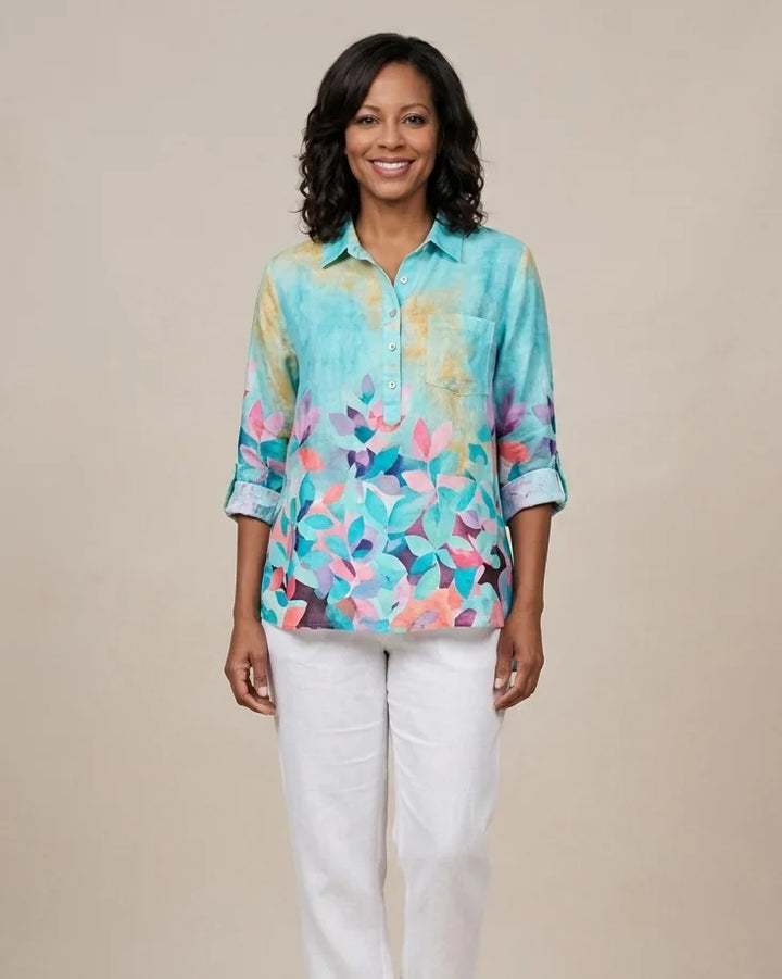 Aurore | Elegant Linen Summer Blouse