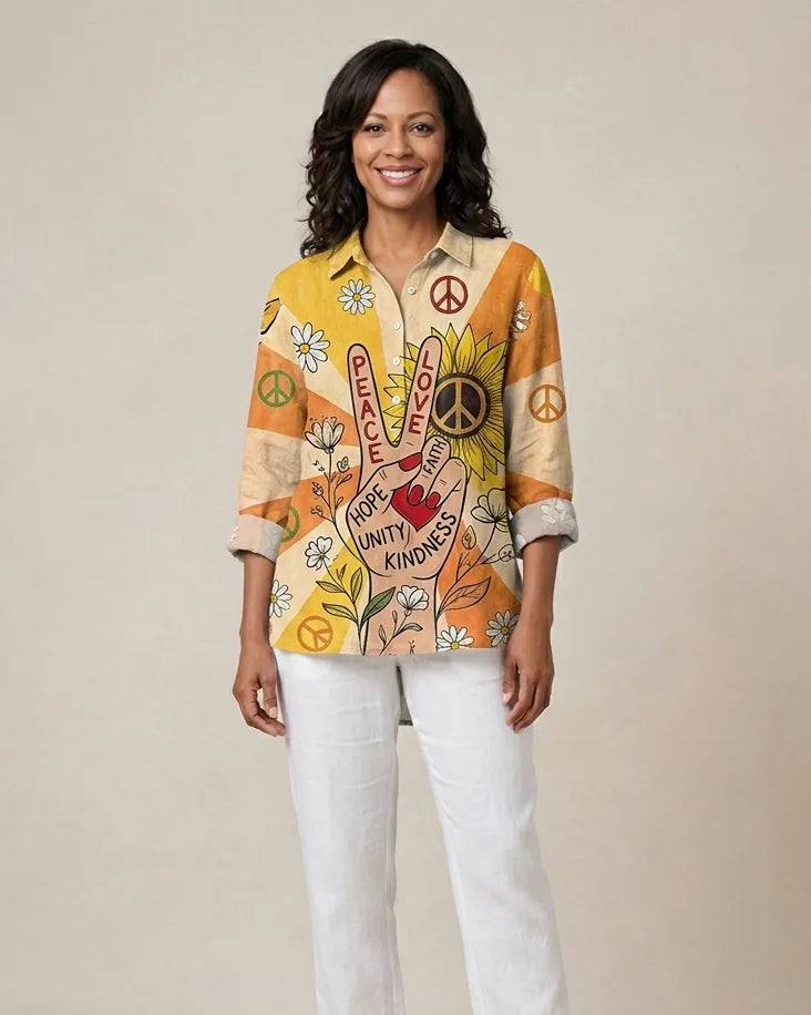 Coline | Elegant Linen Summer Blouse