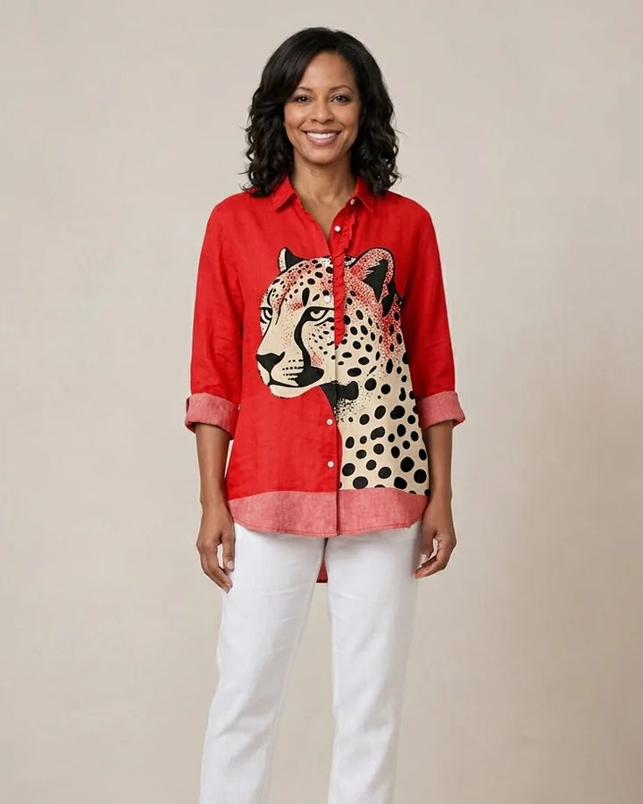 Nala | Elegant Linen Summer Blouse