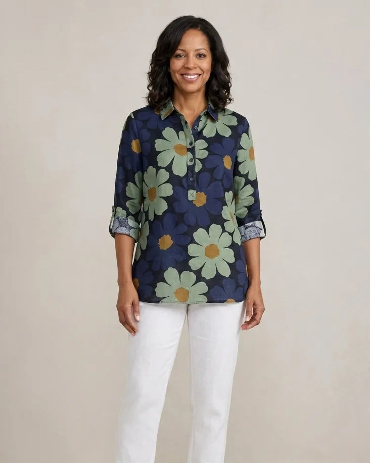 Capucine | Elegant Linen Summer Blouse