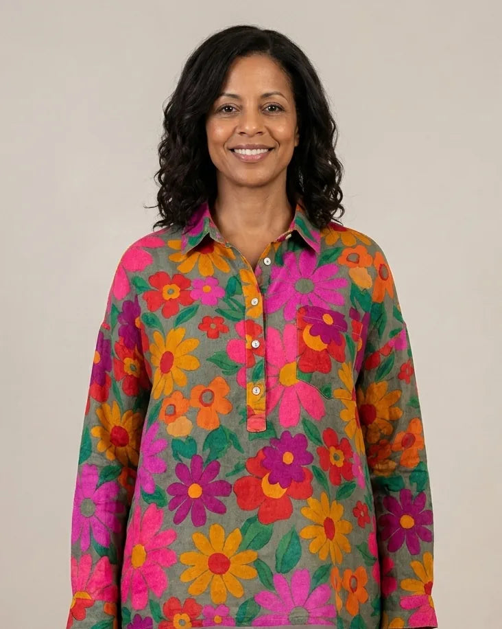 Émilie | Elegant Linen Summer Blouse