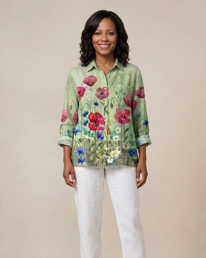 Juliette | Elegant Linen Summer Blouse