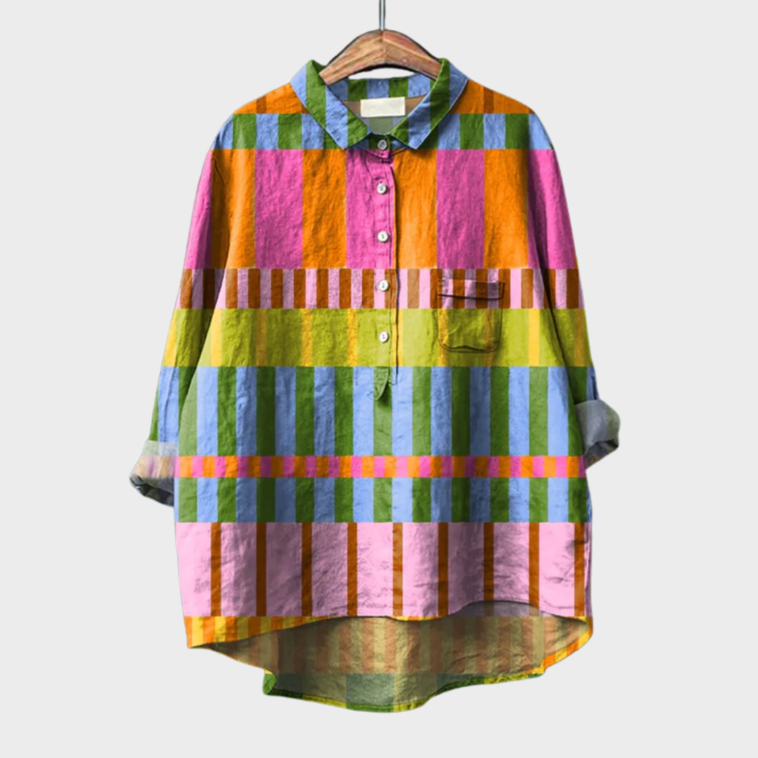 Amber | Elegant Linen Summer Blouse — product
