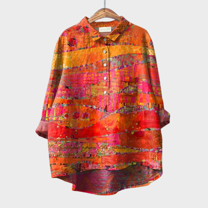 Catherine | Elegant Linen Summer Blouse — product