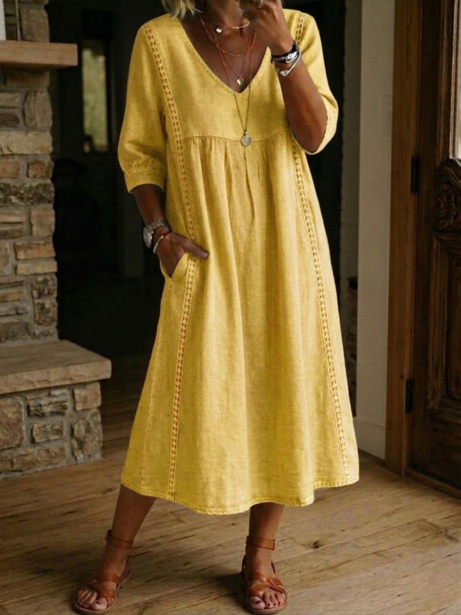 Abigail | Premium Cotton Artistic Floral Maxi Dress