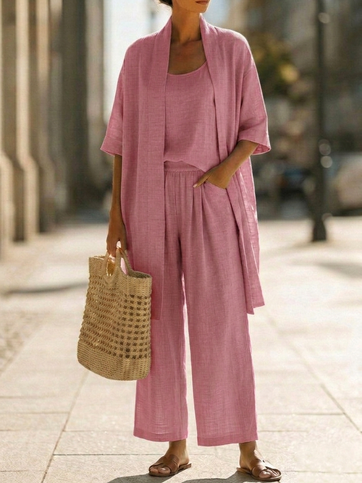 Mirelle | Comfortable Cotton Three-Piece Set