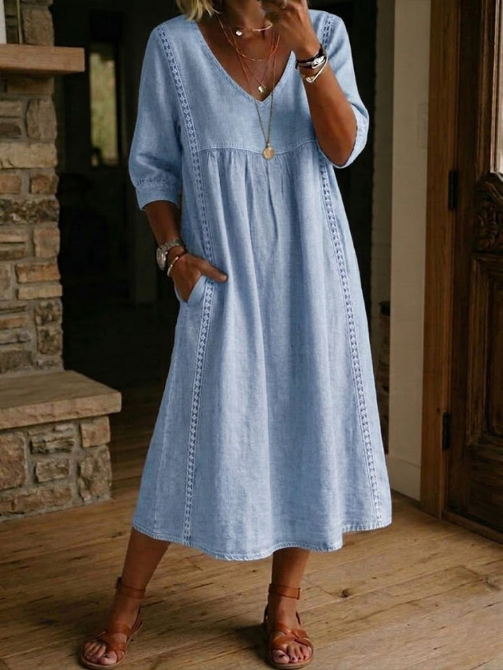Abigail | Premium Cotton Artistic Floral Maxi Dress