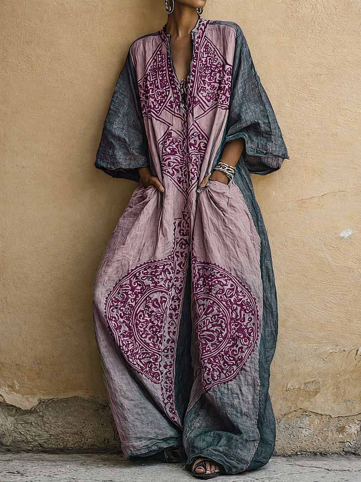 Mia | Women's Vintage Print V-neck
