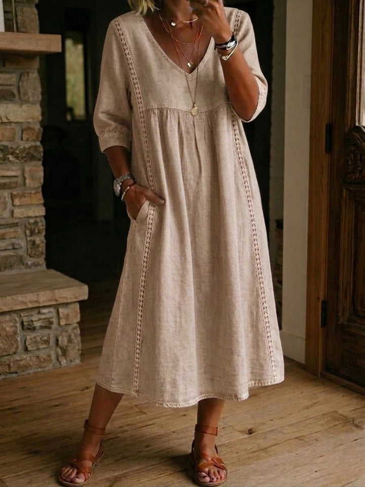 Abigail | Premium Cotton Artistic Floral Maxi Dress