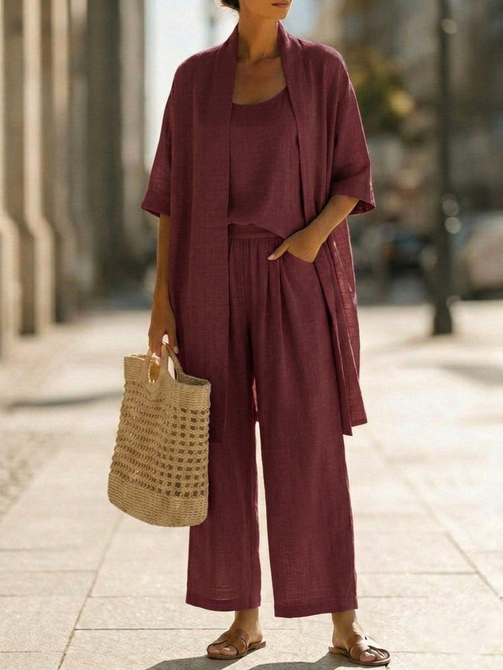 Mirelle | Comfortable Cotton Three-Piece Set