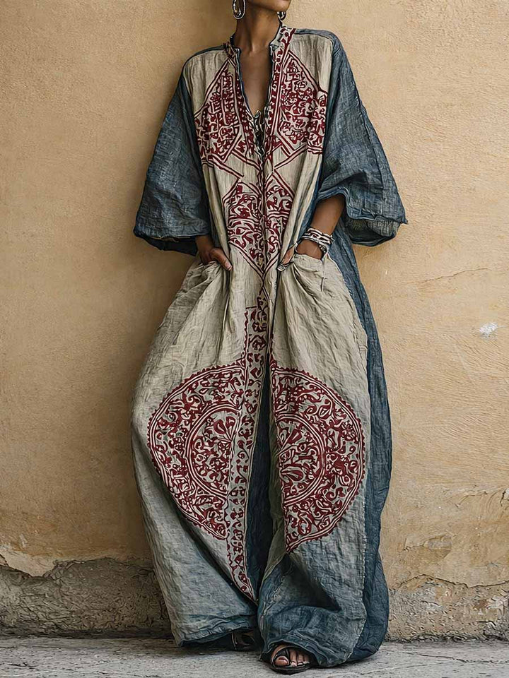 Mia | Women's Vintage Print V-neck