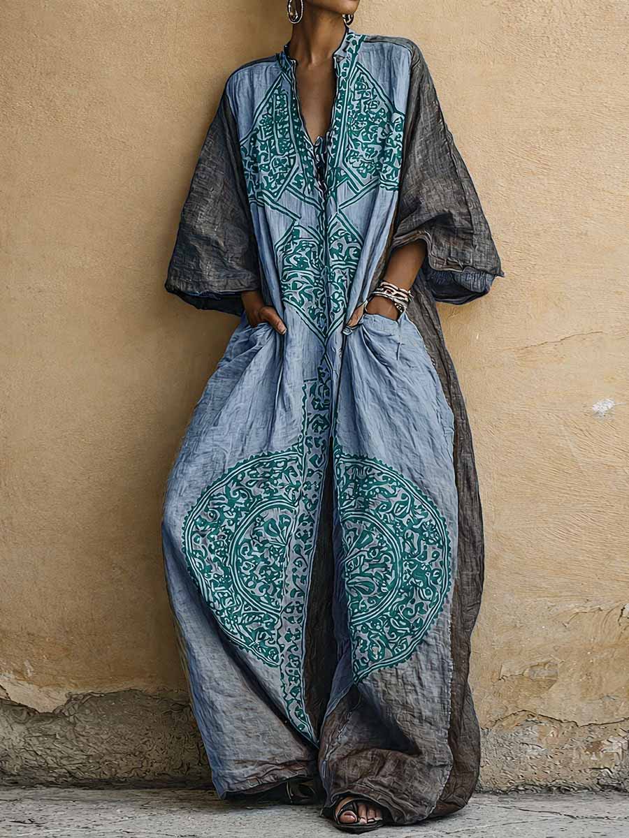 Mia | Women's Vintage Print V-neck