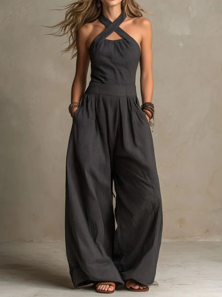 Madison | Elegant Cross-Neck Jumpsuit