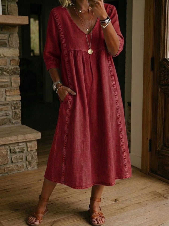 Abigail | Premium Cotton Artistic Floral Maxi Dress