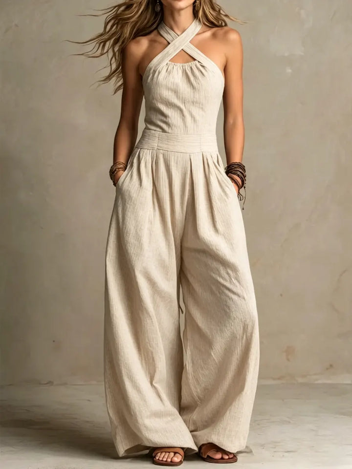 Madison | Elegant Cross-Neck Jumpsuit