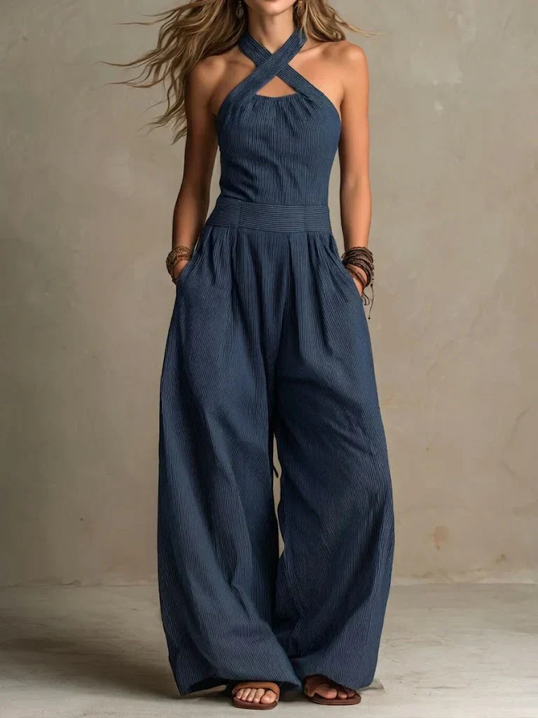 Madison | Elegant Cross-Neck Jumpsuit