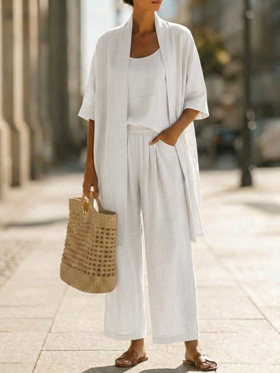 Mirelle | Comfortable Cotton Three-Piece Set