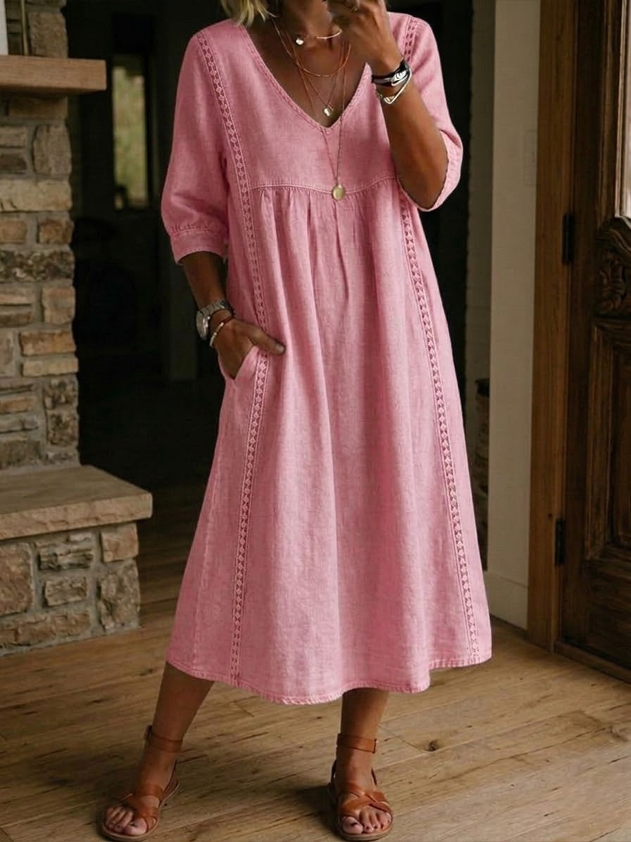 Abigail | Premium Cotton Artistic Floral Maxi Dress