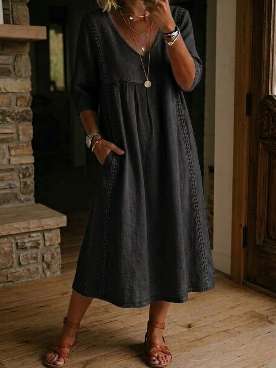Abigail | Premium Cotton Artistic Floral Maxi Dress
