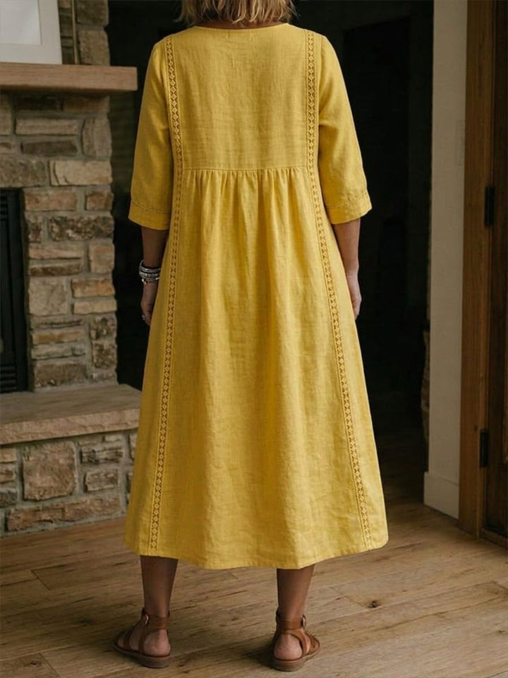 Abigail | Premium Cotton Artistic Floral Maxi Dress