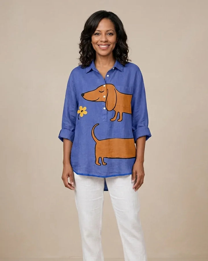 Amélie | Elegant linen summer blouse