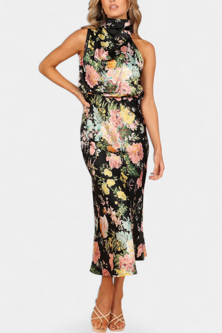 Lacey | Floral Halter Maxi Dress
