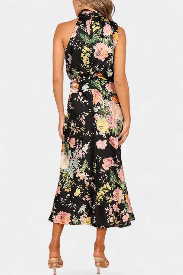 Lacey | Floral Halter Maxi Dress