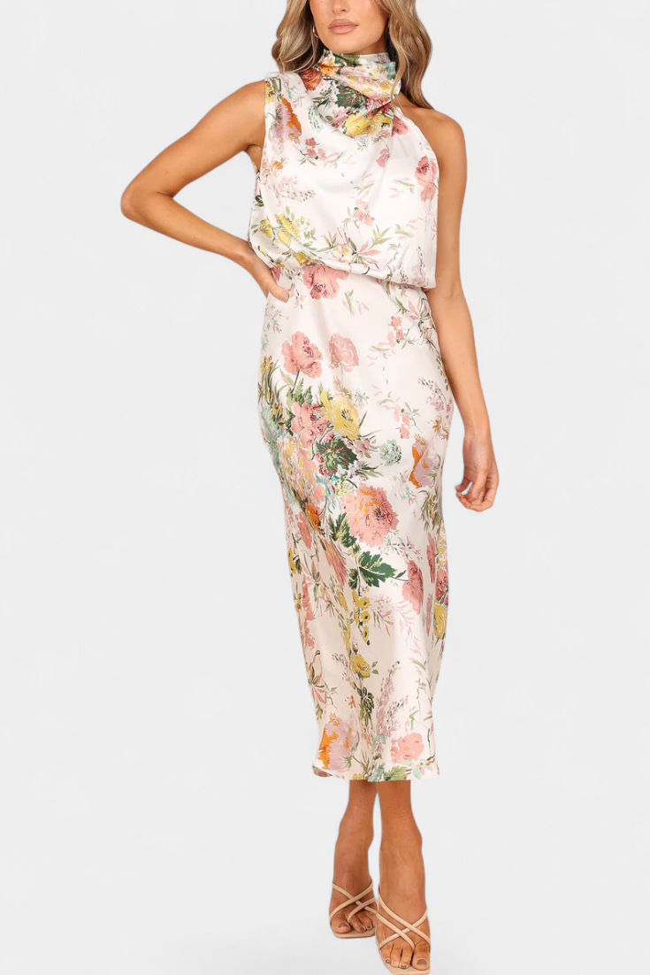 Lacey | Floral Halter Maxi Dress