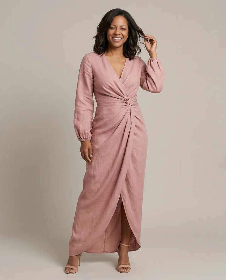 Embrace timeless style and breathable all-day comfort with the Genevieve maxi dress. — Pink