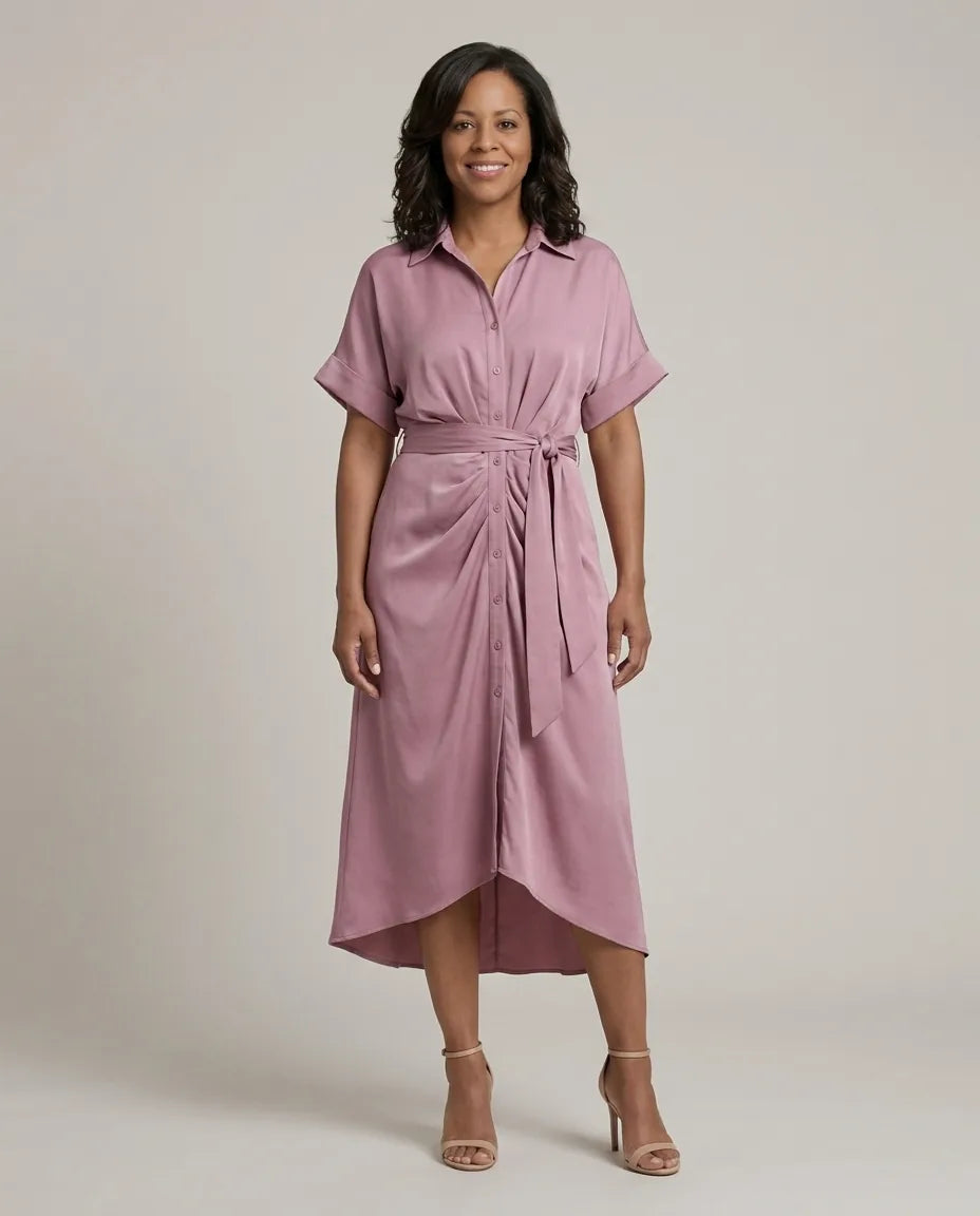 Stella | Elegant Casual Dress — Pink