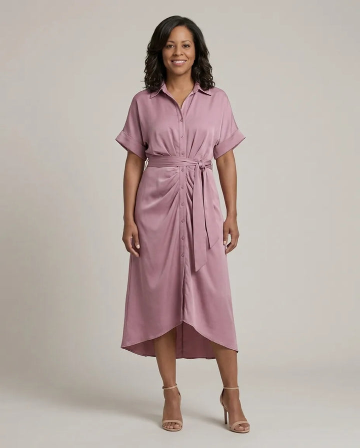 Stella | Elegant Casual Dress — Pink
