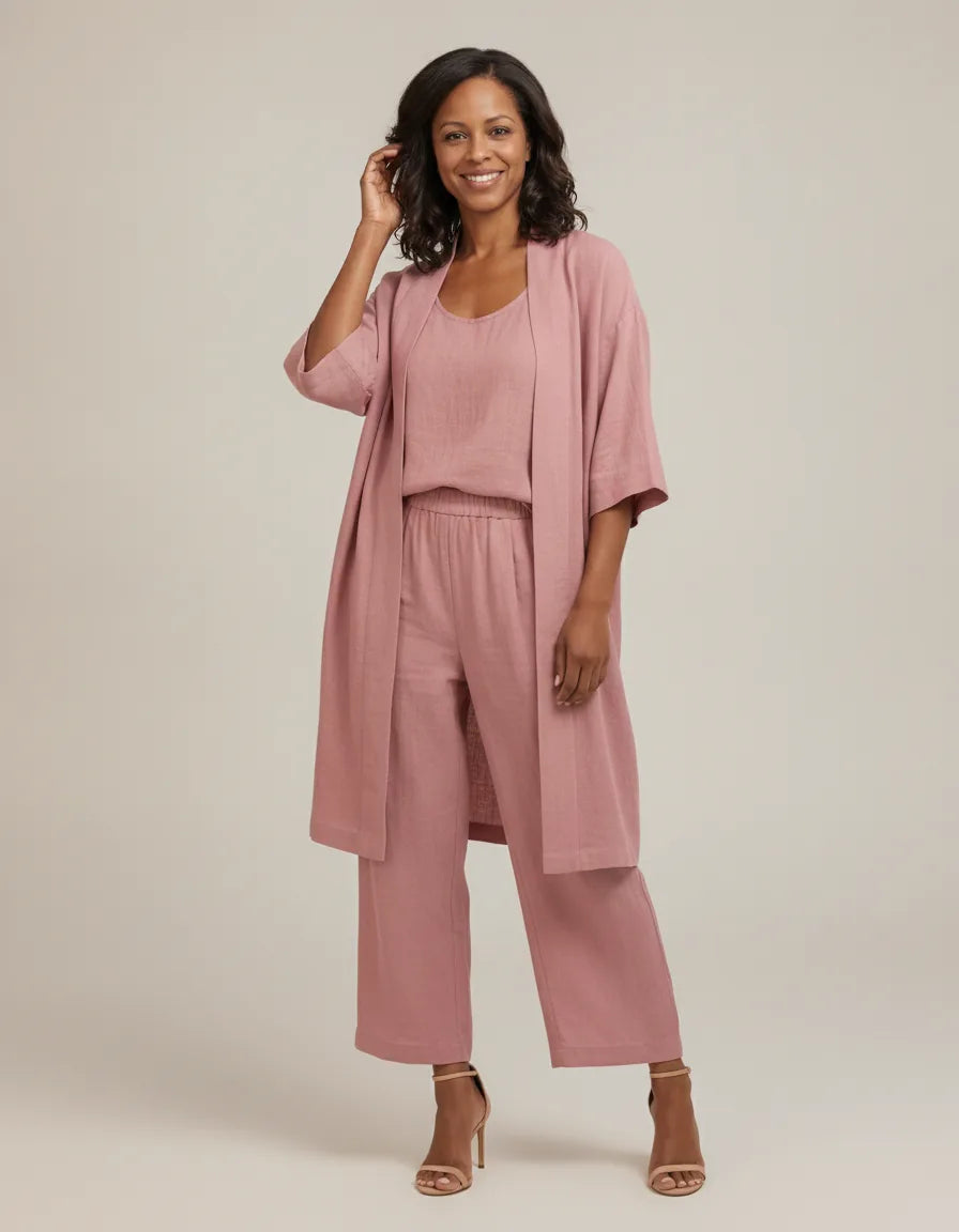 The Audrey Set: Where relaxed comfort meets sophisticated, everyday style. — Pink