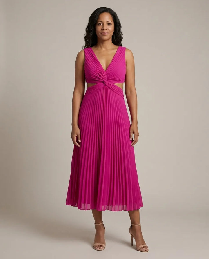 Keira | Radiant Twist Dress — Pink