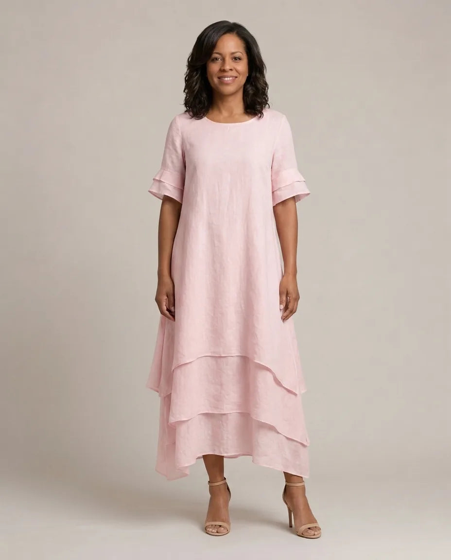 Liora | Flowing Grace Maxi Dress — Pink