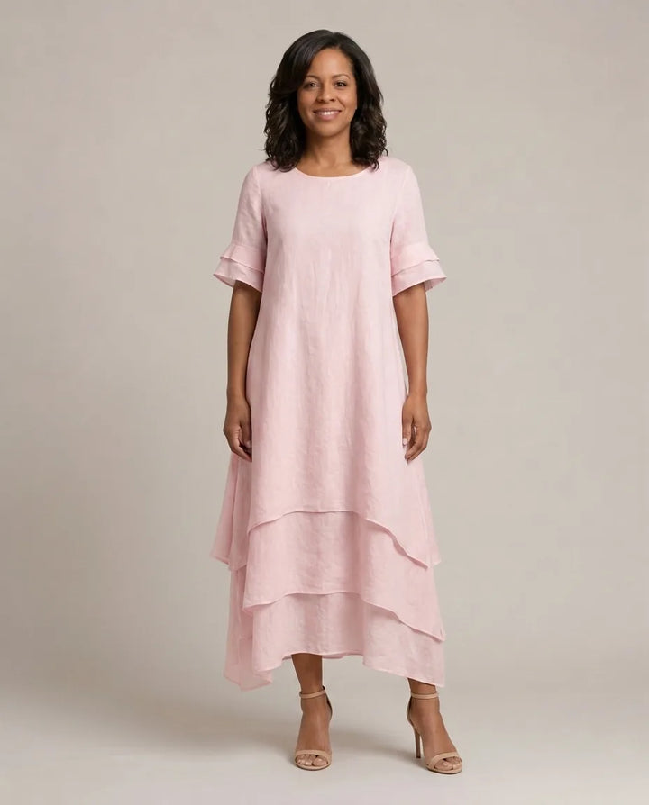 Liora | Flowing Grace Maxi Dress — Pink