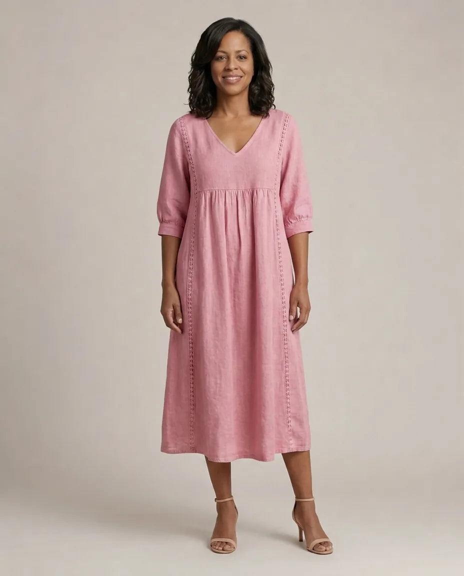 Juliette I Elegance A Line Maxi Dress — Pink